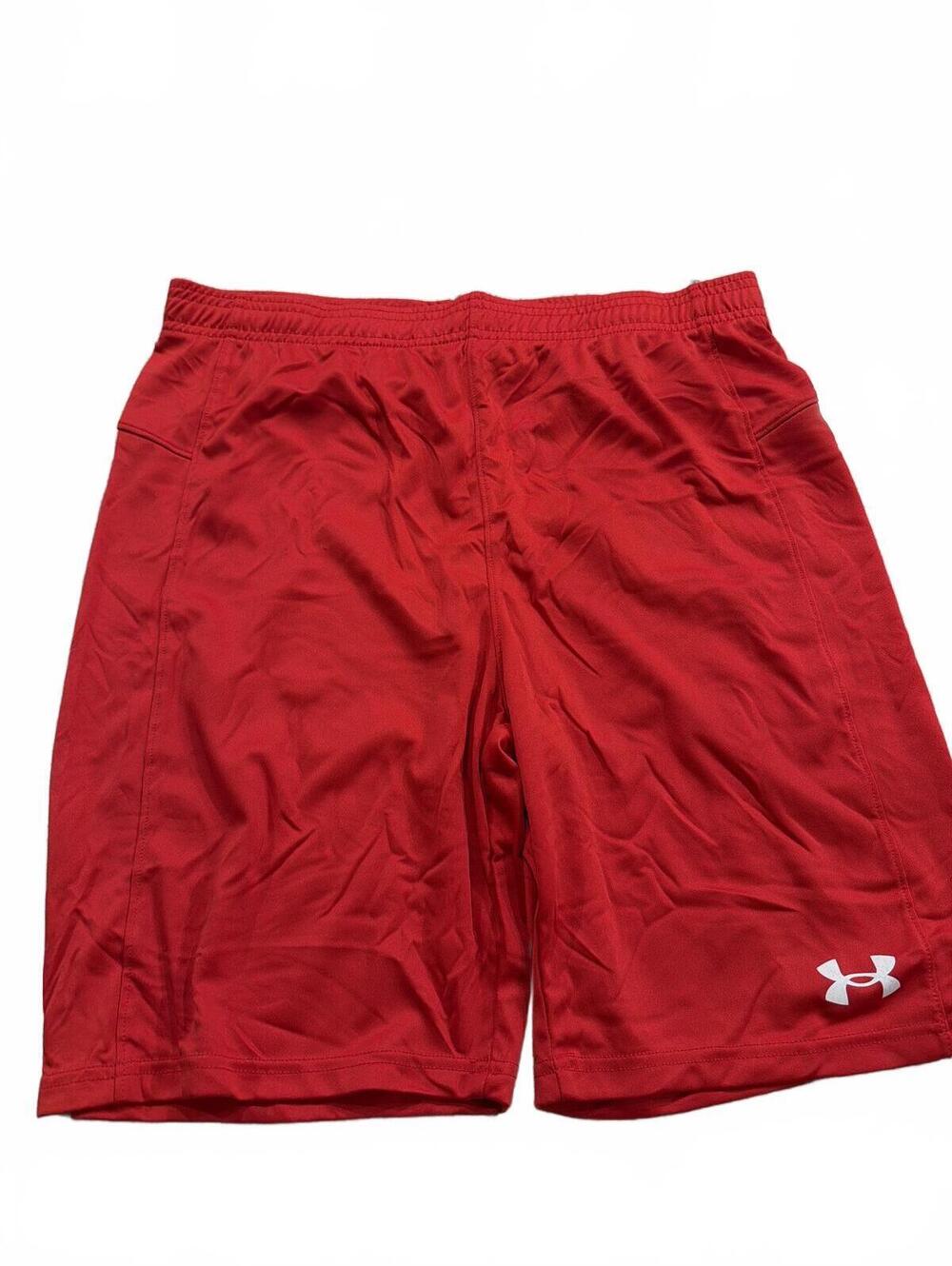 Under Armour Boys Red Athletic Running Shorts XL